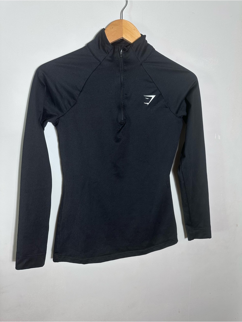 Gymshark Black Long-Sleeve Quarter-Zip Performance Top